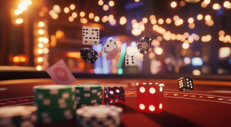 Dealer profesional hesoyam menyiarkan pertunjukan game langsung dari studio multi-kamera